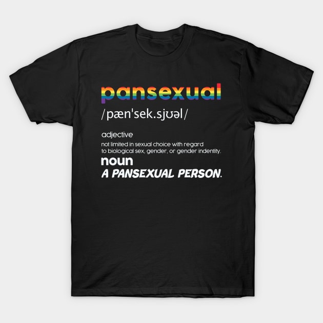 Pansexual Definition Shirt Funny Pride LGBT T-Shirt by American Woman